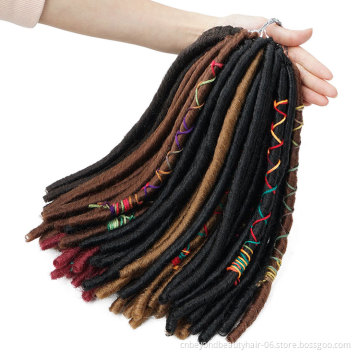 wholesale Faux Locs Crochet Braids Hair Synthetic Braiding Hair Soft Crochet Hair Extensions Burgundy Black Fiber